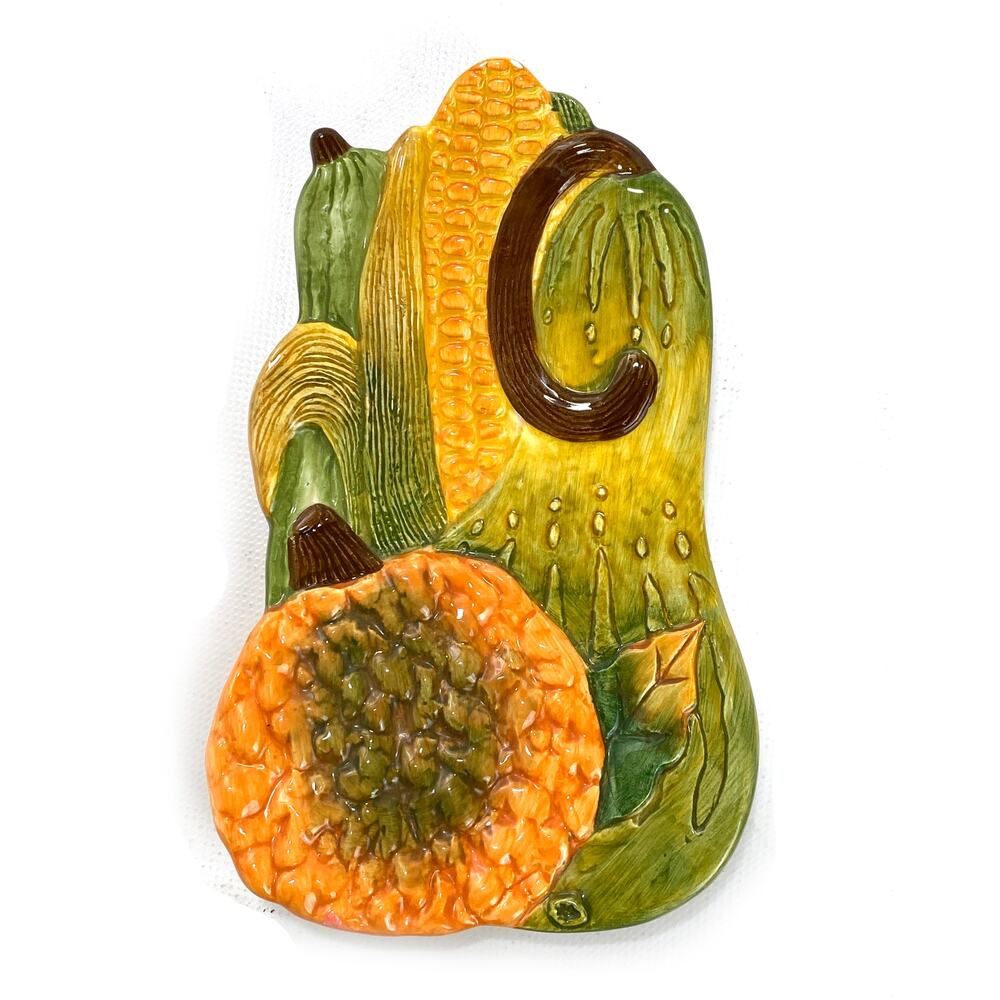 Cooks Club Autumn Gourds Spoon Rest Fall Decor 7.4 x 4.5 Inches Great Condition